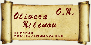 Olivera Milenov vizit kartica